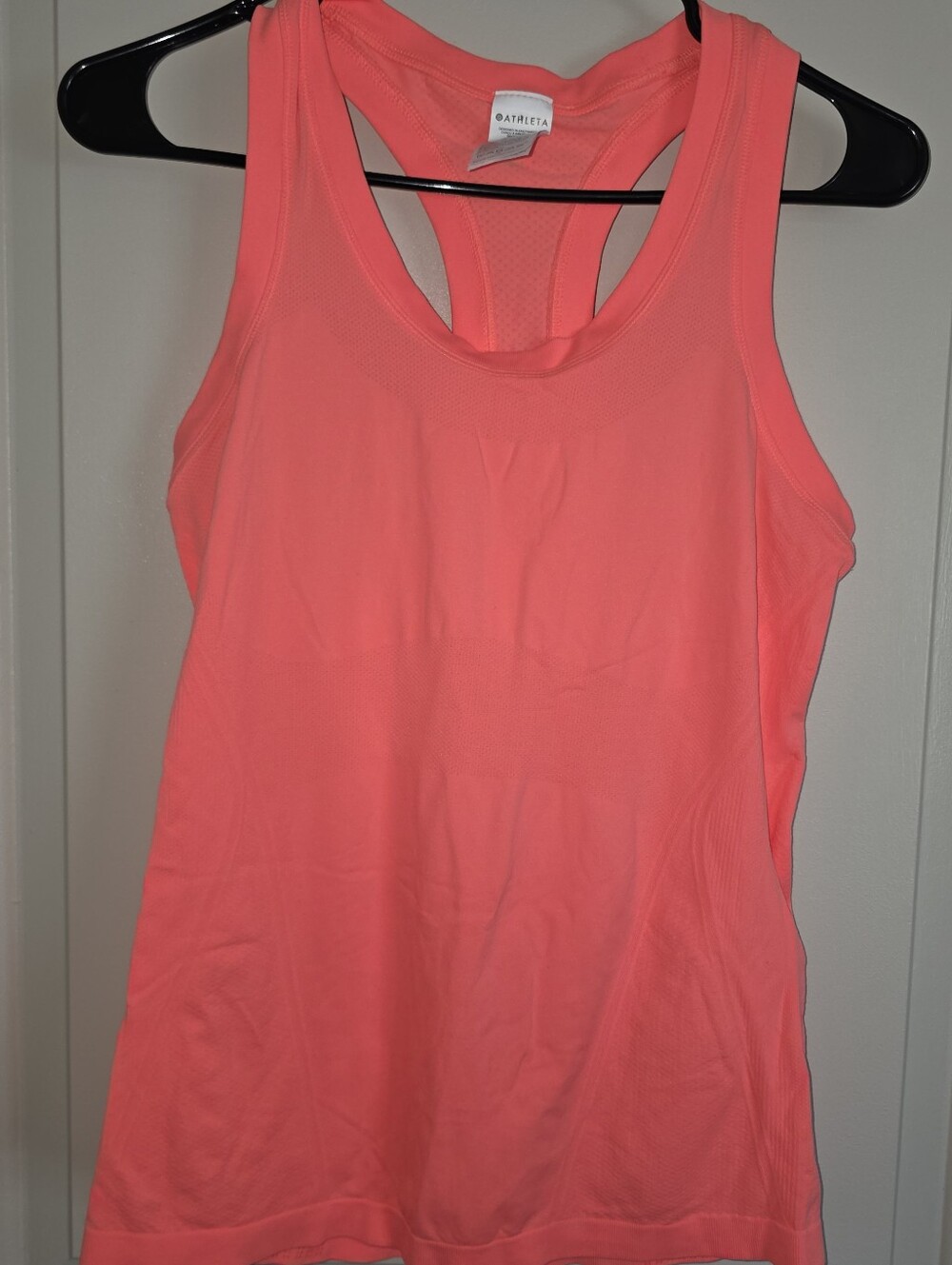 Athleta Neon Coral Racerback Performance Tank
